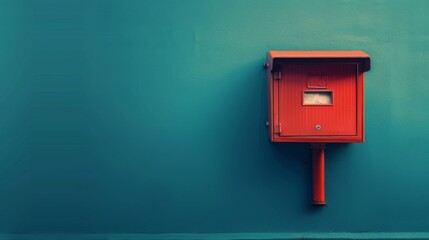 Background: This modern office wallpaper design features a collection of flat vector icons, including mailboxes, envelopes, and delivery symbols, creating a sleek and organized atmosphere perfect for 