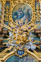 detail of the church, Abbey St. Georgen, Carinthia, Austria, Europe, April 2024