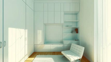 Fototapeta premium a empty 3d maded room in white