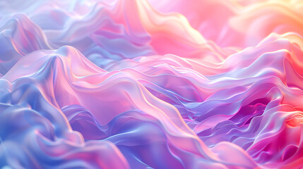 Obraz premium Abstract pastel colored cloth forming soft wavy shapes background