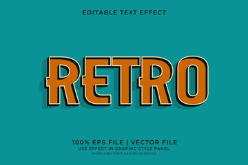 Text effect Retro editable vector, vintage retro style