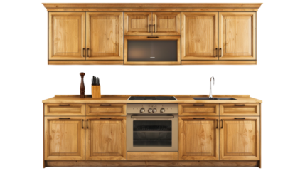 Kitchen cabinet on transparent background