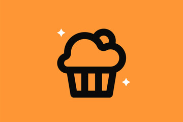 cake   illustration in flat style design. Vector illustration and icon.	