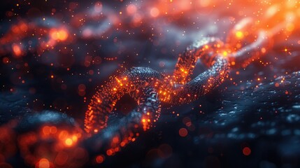 Obraz premium Artistic Interpretation of Blockchain-Based Health Records System: Secure and Seamless Patient Information Sharing