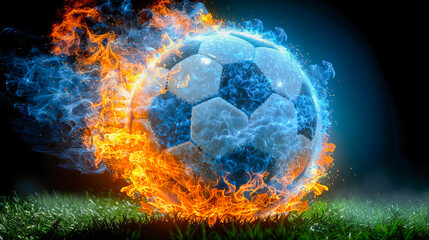 Fototapeta premium Burning passion for the beautiful game