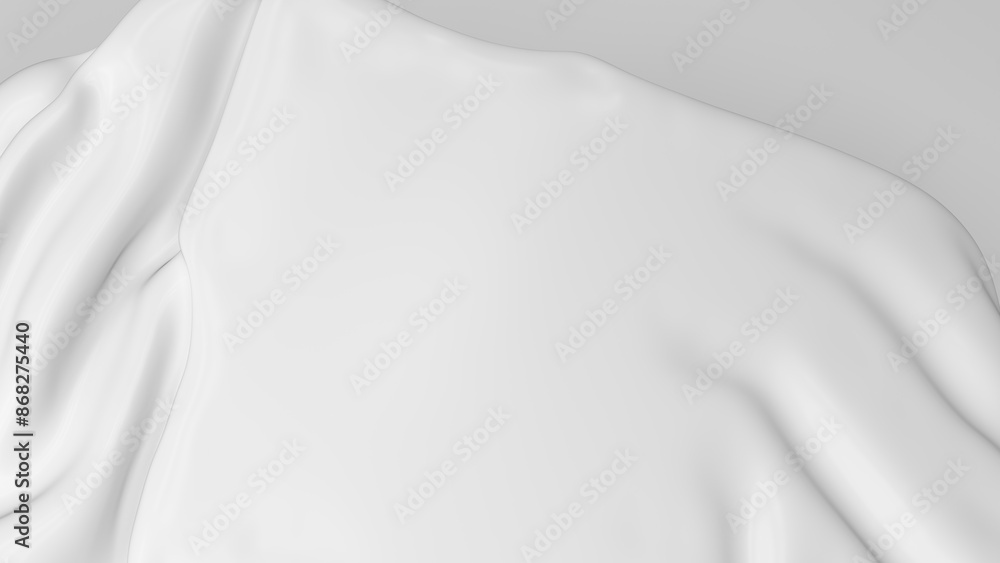 Poster flowing soft cloth pattern white gray smooth crushed texture background 3d illustration render digit