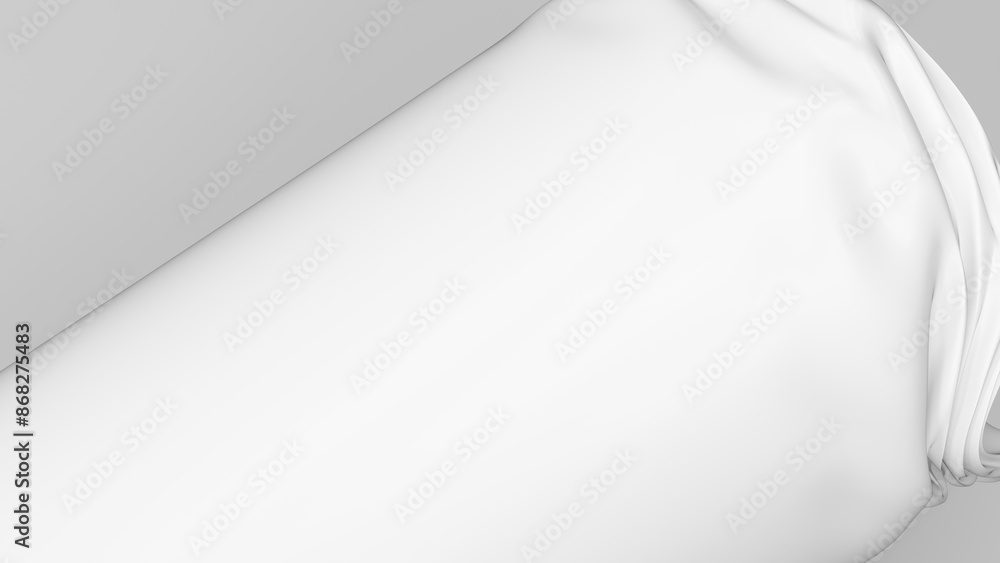 Poster flowing soft cloth pattern white gray smooth crushed texture background 3d illustration render digit