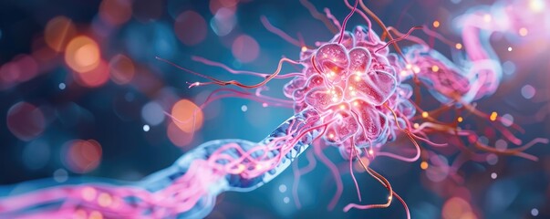 Reflex arc showing nerve pathways and synaptic connections, nervous system, scientific illustration