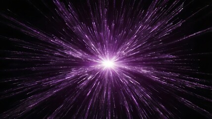 Bright explosion of purple lights with dark black background, abstract background wallpaper design