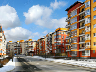 New luxury residential buildings, stylish office building, Premium Apartments and flat building, City building