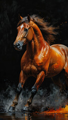 a beautiful horse AI generative