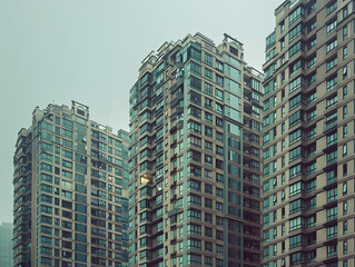 Fototapeta premium New luxury residential buildings, stylish office building, Premium Apartments and flat building, City building