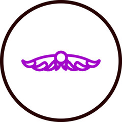 Flying Wing Vector  Line Purple Circle Black