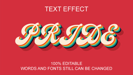 Editable Text Effect Pride Text