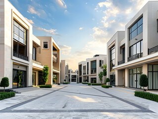 New luxury residential buildings, stylish office building, Premium Apartments and flat building, City building