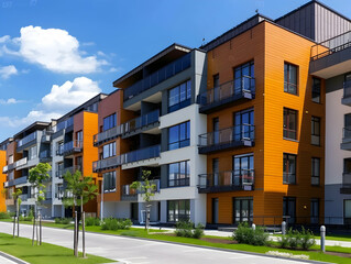 New luxury residential buildings, stylish office building, Premium Apartments and flat building, City building