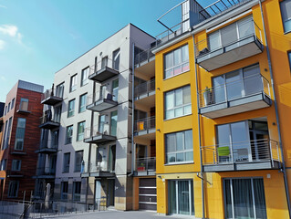 Obraz premium New luxury residential buildings, stylish office building, Premium Apartments and flat building, City building