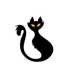 Cat Halloween Illustration 