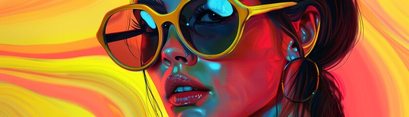 Nostalgic fashion from the 70s, timeless icons, vintage posters, old school music, retro patterns, retro aesthetics, digital painting