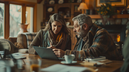 Obraz premium Everyday People Meeting with Financial Advisors