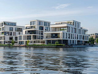 Fototapeta premium New luxury residential buildings, stylish office building, Premium Apartments and flat building, City building