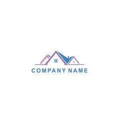 real-estate logo design with soft color