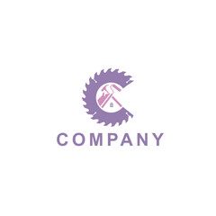 real-estate logo design with soft color
