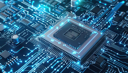 CPUs are the silent calculators of digital arithmetic, performing millions of calculations in a blink: Illustrate a CPU surrounded by numbers and equations