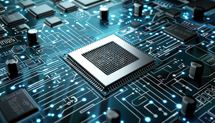 CPUs are the silent calculators of digital arithmetic, performing millions of calculations in a blink: Illustrate a CPU surrounded by numbers and equations