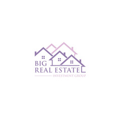 real-estate logo design with soft color