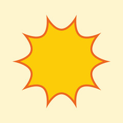 Orange Comic Burst Speech Bubble Icon