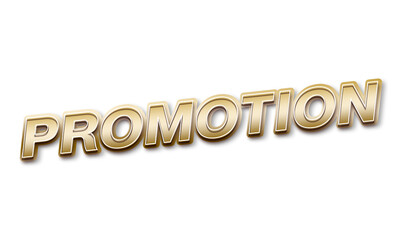 Promotion Gold Text Effect Metallic Style PNG
