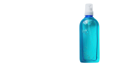 Hand sanitizer/alcohol bottle spray on transparent background
