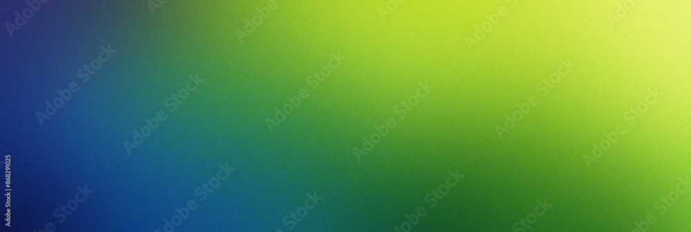 Poster retro 90s abstract background with grainy texture and gradient colors from blue and green