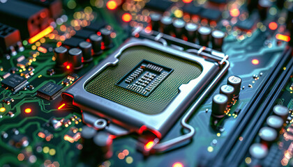 CPUs are the silent jugglers of digital tasks, multitasking with seamless efficiency: Illustrate a CPU juggling multiple tasks, symbolizing its ability to handle complex computations and operations