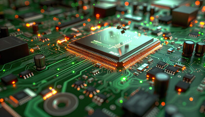 CPUs are the silent jugglers of digital tasks, multitasking with seamless efficiency: Illustrate a CPU juggling multiple tasks, symbolizing its ability to handle complex computations and operations si