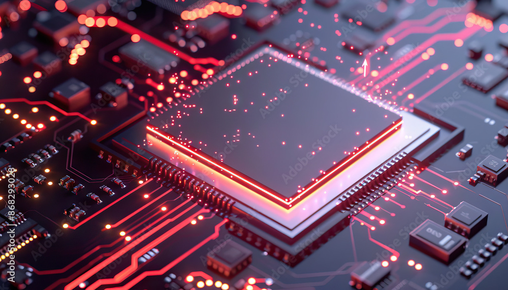 Poster computer chips are the silent craftsmen of digital craftsmanship, shaping data with precision: visua