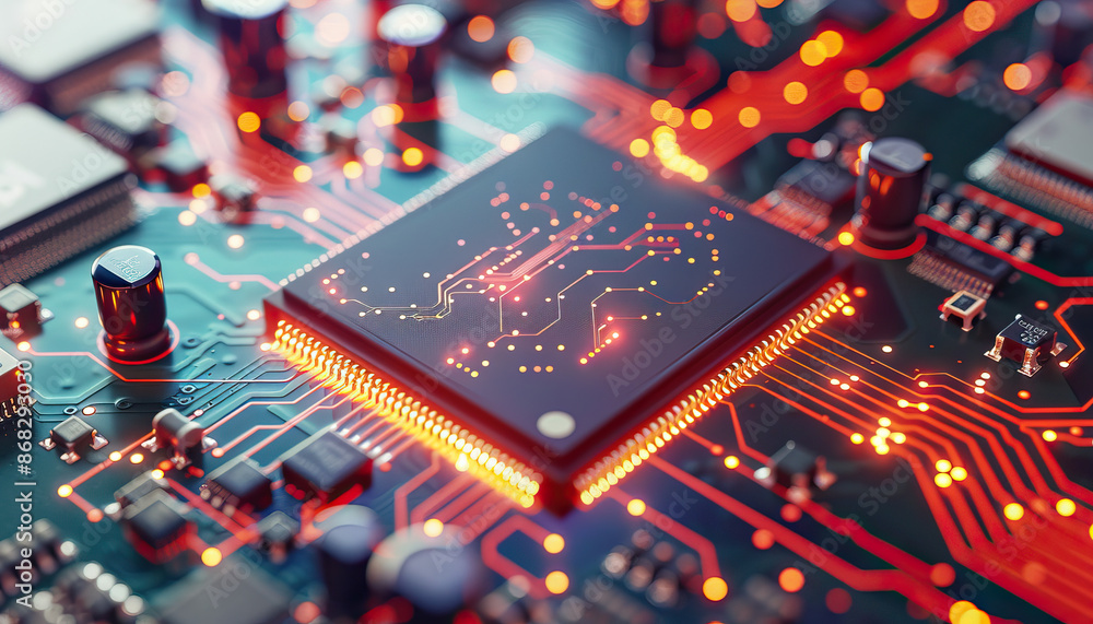 Poster computer chips are the silent craftsmen of digital craftsmanship, shaping data with precision: visua