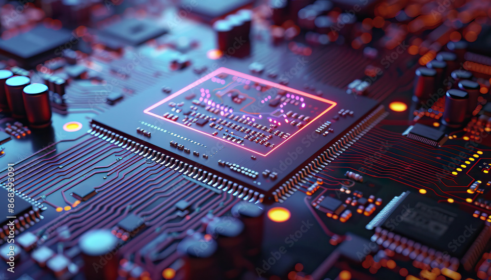Poster computer chips are the silent craftsmen of digital craftsmanship, shaping data with precision: visua