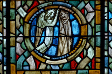 Annunciation to the Blessed Virgin Mary by the Archangel Gabriel. Annonciation à la Vierge Marie par l'Archange Gabriel.