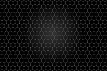 Hexagonal Shadows Abstract Vector Illustration in Dark Gray