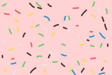 Festive Pink Confetti Vector Party Background