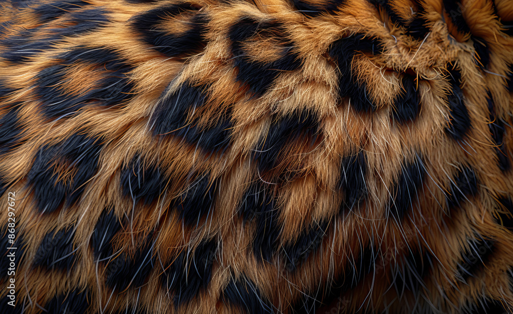 Canvas Prints Leopard Print Texture in Black and Orange