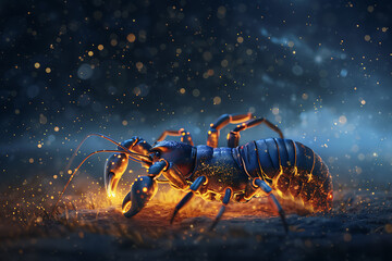Intricate image of Scorpio zodiac sign, highlighting its mystic symbols and astrological significance in vibrant colors.