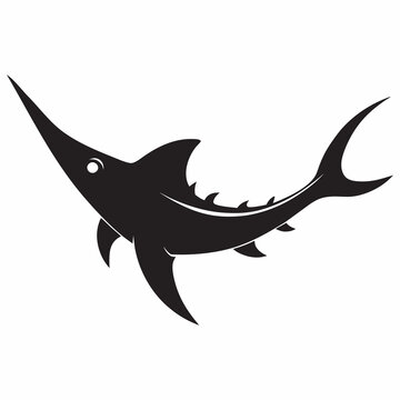recommend clip art: silhouette of a fish saw fish