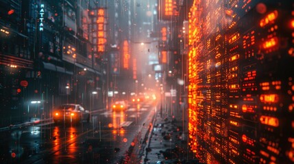 Obraz premium Exploring Risks and Benefits of AI in Financial Decision-Making Through Dynamic Visuals