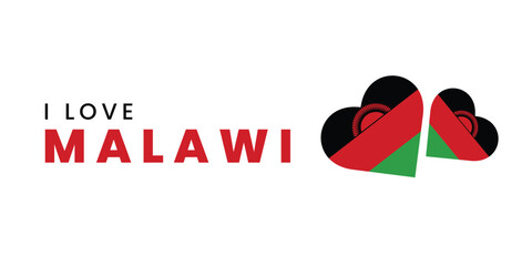 I love Malawi for banner, flyer, poster, and card. Vector illustration