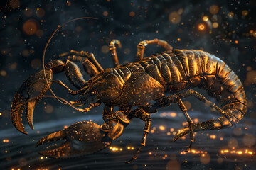 Intricate image of Scorpio zodiac sign, highlighting its mystic symbols and astrological significance in vibrant colors.