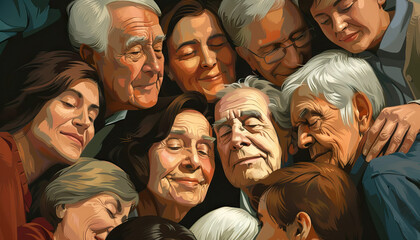 Boomers are the family anchors, providing love and support to their loved ones: Picture a group of Boomers surrounded by family, symbolizing their role as pillars of support in their families