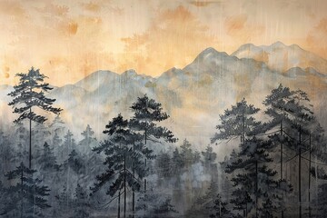 traditional Chinese painting , mountain